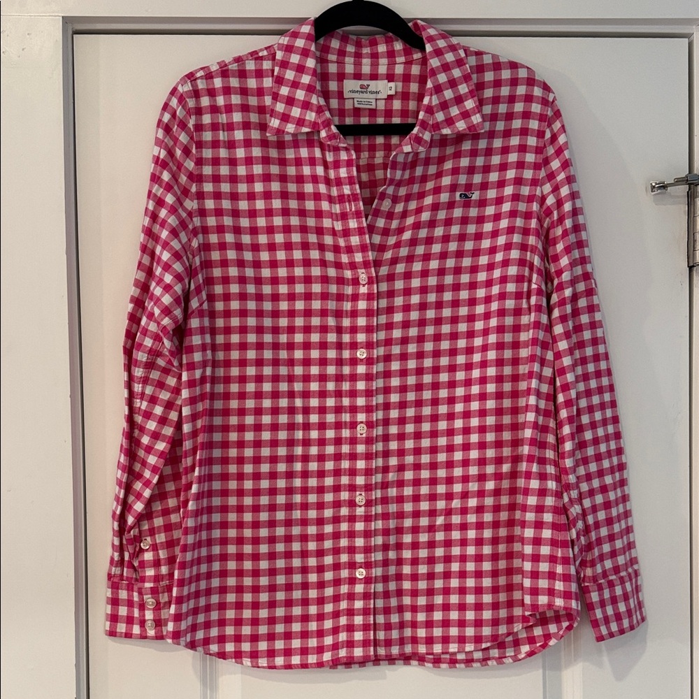 Vineyard Vines Pink Flannel Check Shirt